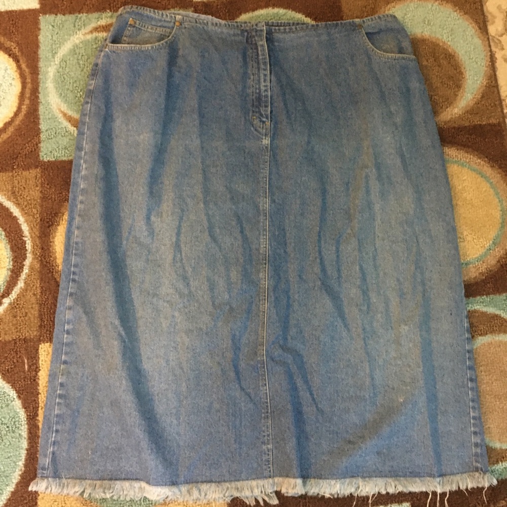 24W Denim Jean Maxi Skirt